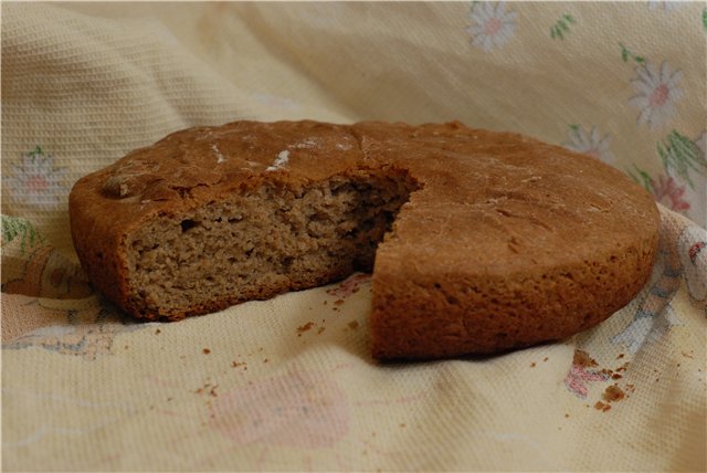 Pane di segale Senza niente (forno, macchina per il pane, pentola a cottura lenta)