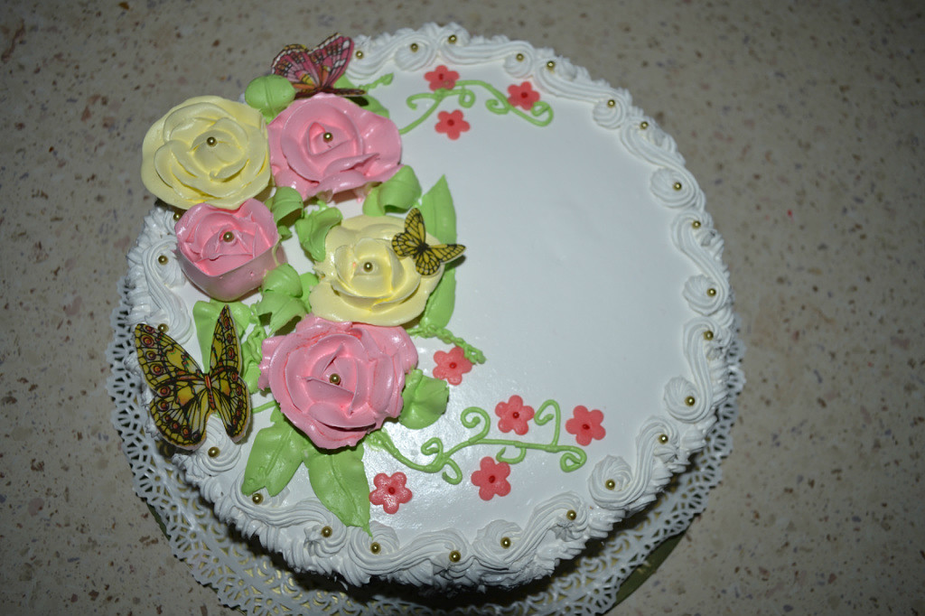 Mga cake ng bulaklak