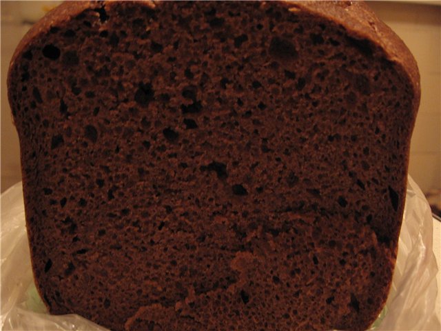 Sourdough rye bread in a bread maker