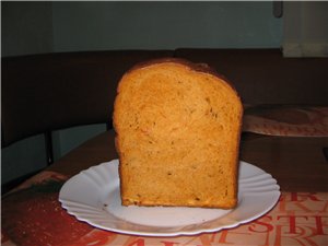 Italian bread with basil in a bread machine