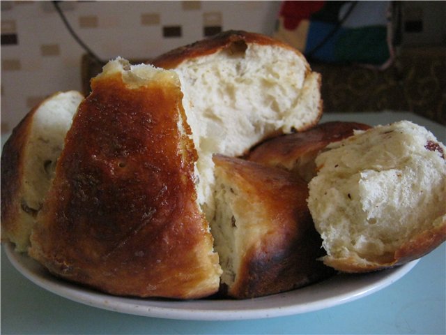 Saika de mantequilla con pasas