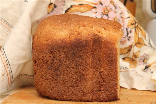 Pan de avena suave en una panificadora