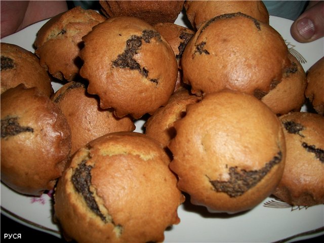 Cupcakes con relleno de semillas de amapola