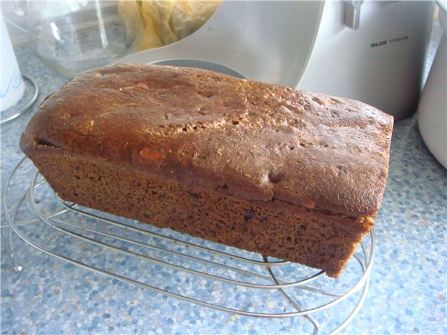 Pan de masa madre en el horno