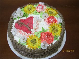 Mga cake ng bulaklak