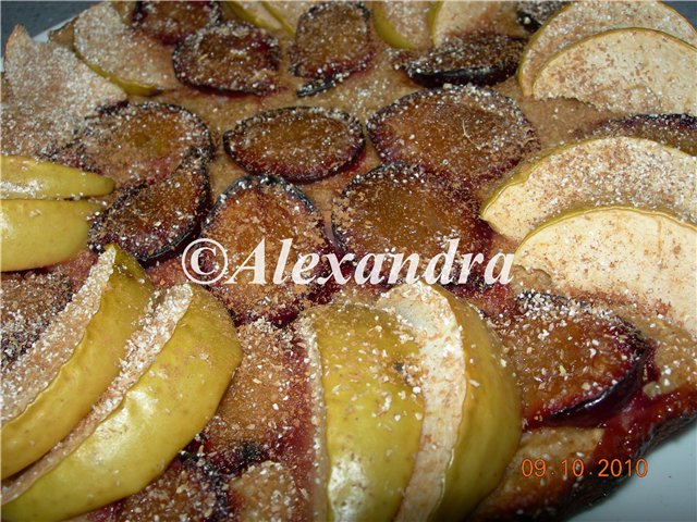 Pastel de frutas de avena