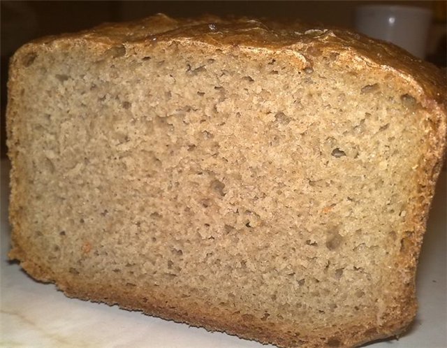 Pane di segale Senza niente (forno, macchina per il pane, pentola a cottura lenta)