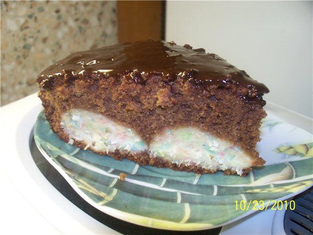 Torta al cioccolato con palline di ricotta