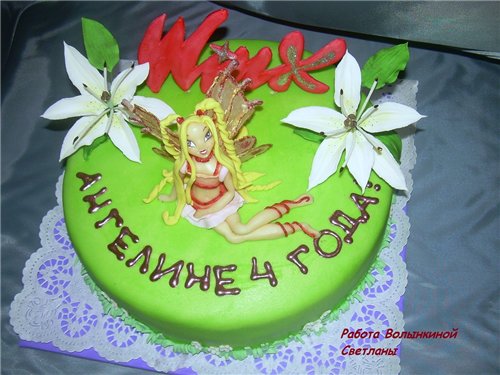 Torte con fate basate sul cartone animato Winx e altri