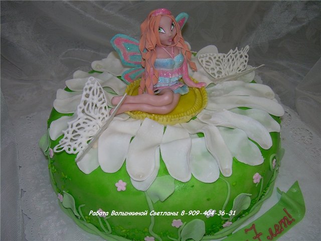 Torte con fate basate sul cartone animato Winx e altri