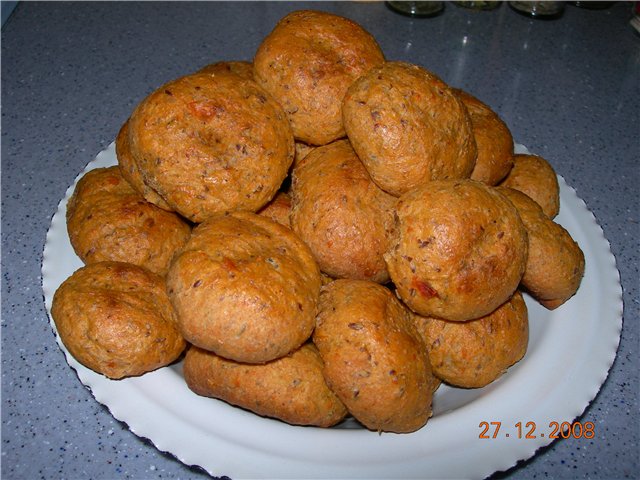 Broodjes met gedroogde tomaten