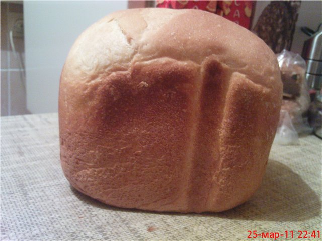 Italian bread with kefir in a bread maker