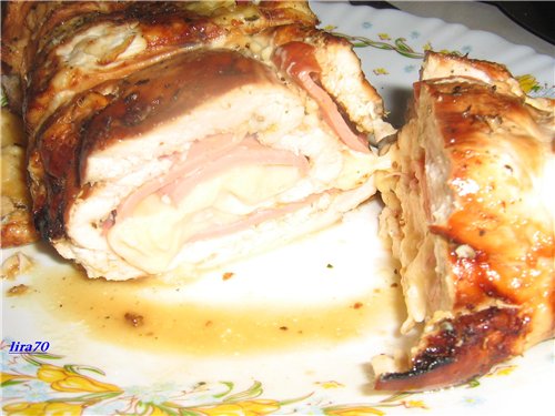 Rollito de pechuga de pollo