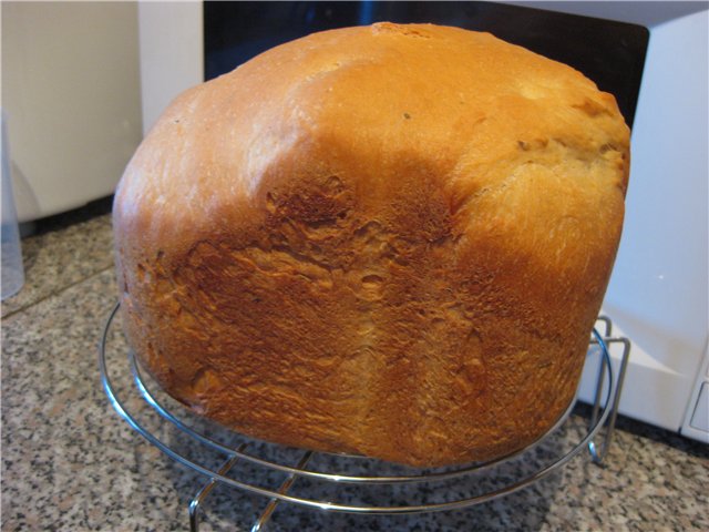 Pane italiano in una macchina per il pane