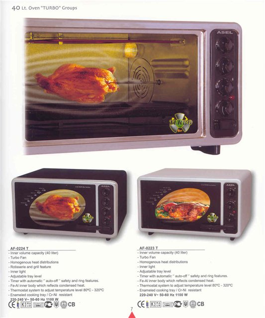 Tabletop ovens, stoves ...