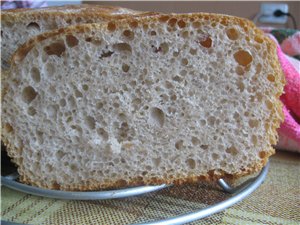 Sourdough bread in the oven