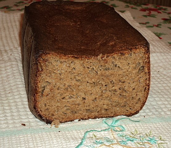 Sourdough rye bread in a bread maker