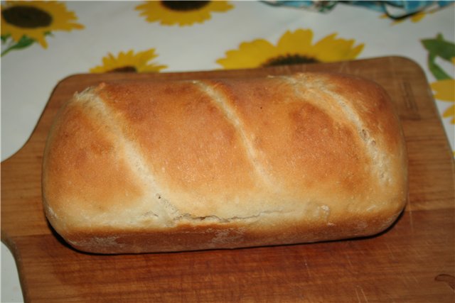 Pan de masa madre en el horno