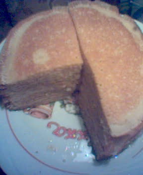 Pancake cake na may lemon sugar Lumago