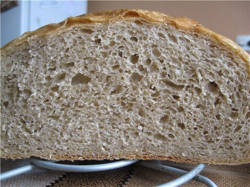 Pane di grano su pasta matura (autolievitazione)