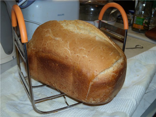 Stokbrood met bruisend water in een broodbakmachine