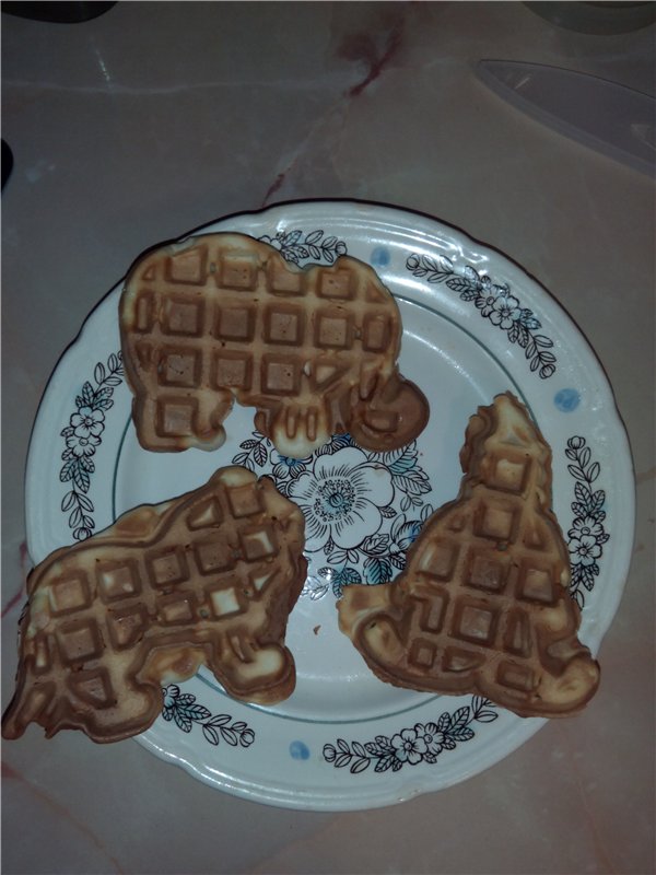 Waffles a base de galletas caseras