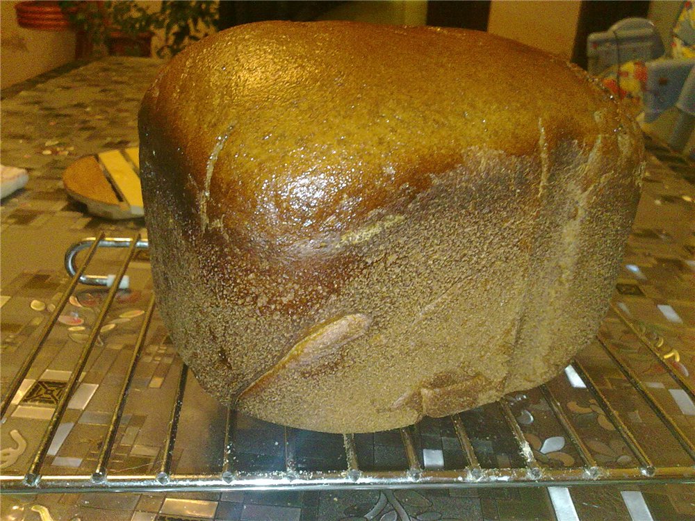 Pane Borodino Lo stesso nella macchina per il pane