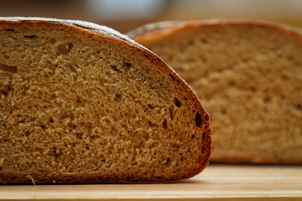 Swedish Rye Limpa in the oven