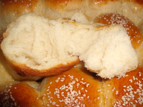 Pan de trigo sobre claras de huevo (panificadora)