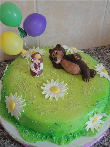 เค้กจากการ์ตูนเรื่อง Masha and the Bear