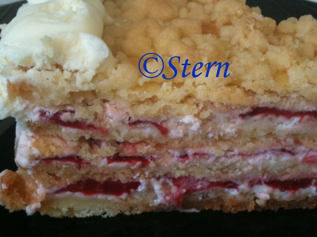 Shortbread cake na may streusel