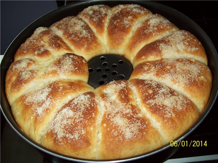 Pastel de manzanilla con streusel