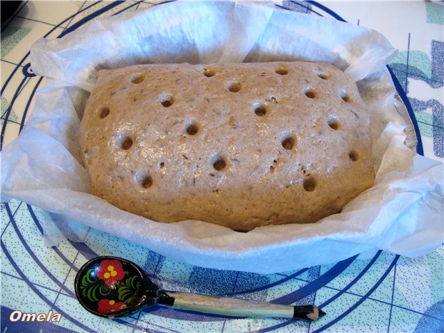 Flan de pan de centeno lituano