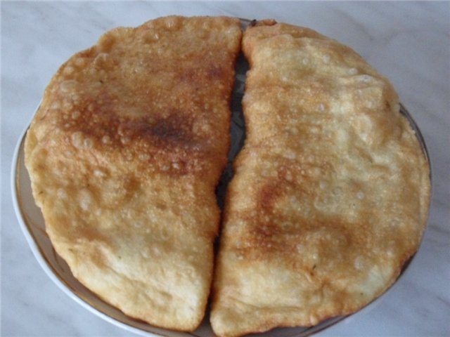 Chebureks with cabbage