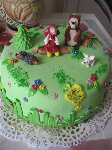 Cakes based on the cartoon Masha and the Bear