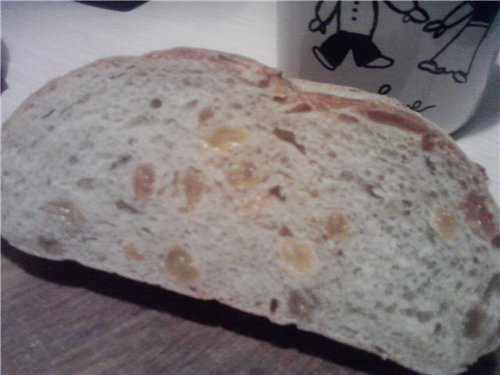 Bread with caraway seeds and raisins (oven)