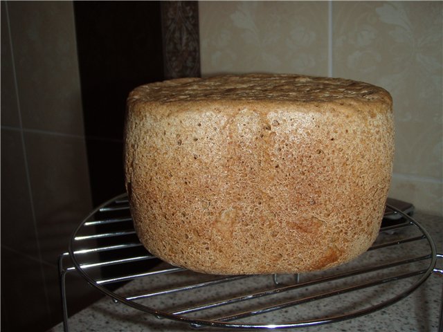 Sourdough rye bread in a bread maker