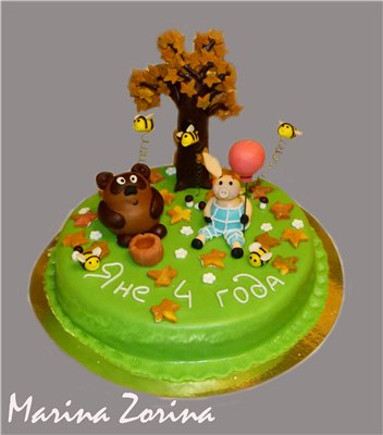 Torte basate sul cartone animato Winnie the Pooh e tutto, tutto, tutto