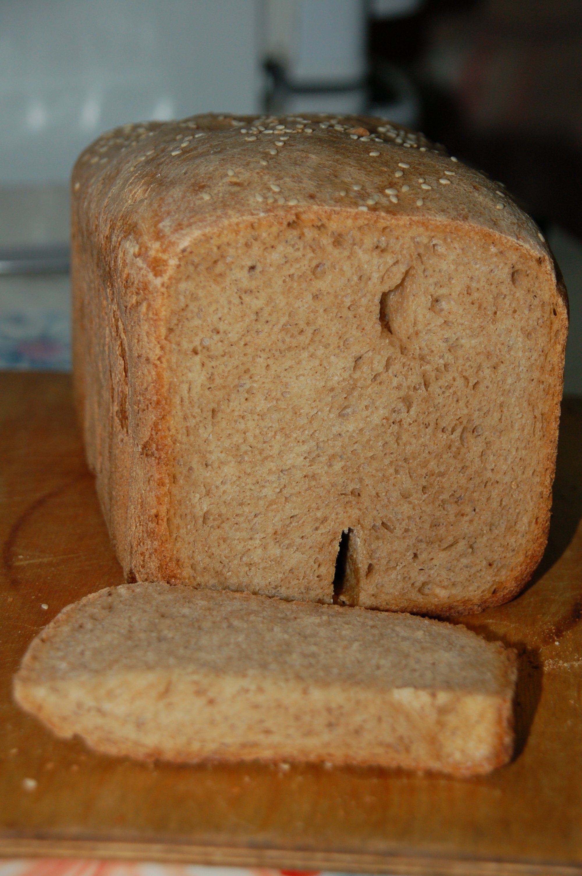 Pane Selyansky con lievito naturale in una macchina per il pane