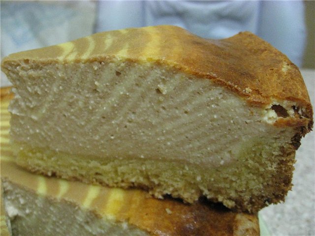 Torta di cagliata zebra