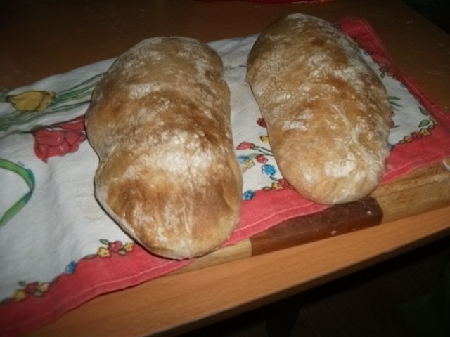 Italian bread (Ann Thibeault) in the oven