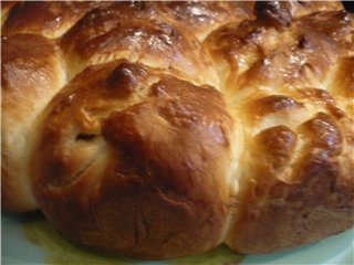 Porzione di torta con mele (cavolo, carne, ecc.)