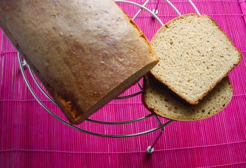 Pan de masa madre en el horno