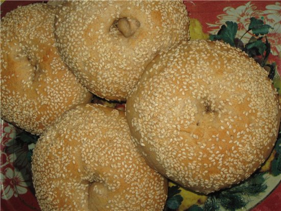 Bagel med sesamfrø