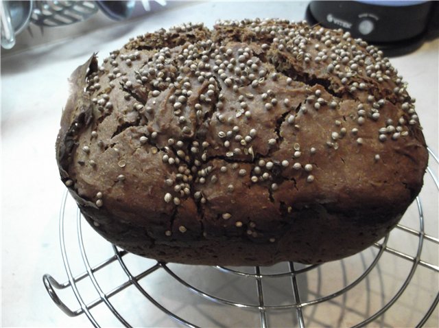 Pane Borodino Lo stesso nella macchina per il pane