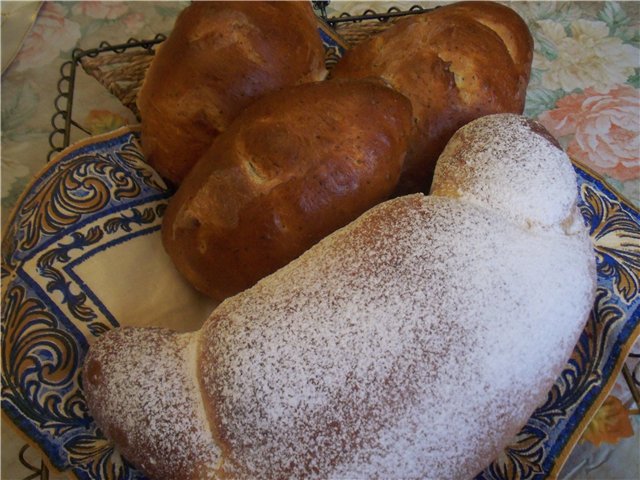 Kenyér, bagett, zsemle, bagel "Makovushki"