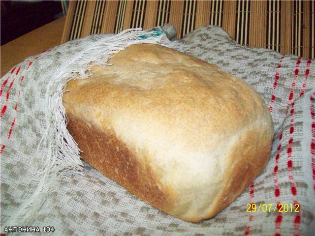 Pan de trigo gris con miel Método de estiramiento en frío