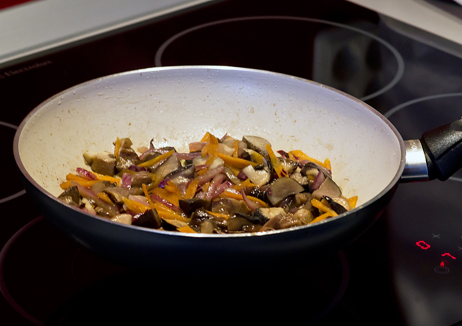 Chicken casserole with mushrooms