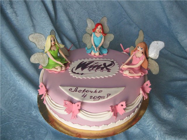 Torta tündérekkel Winx és mások rajzfilm alapján