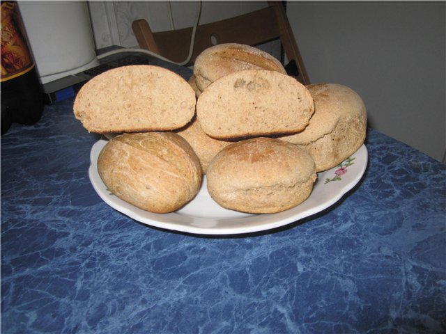 Bollos de trigo y centeno